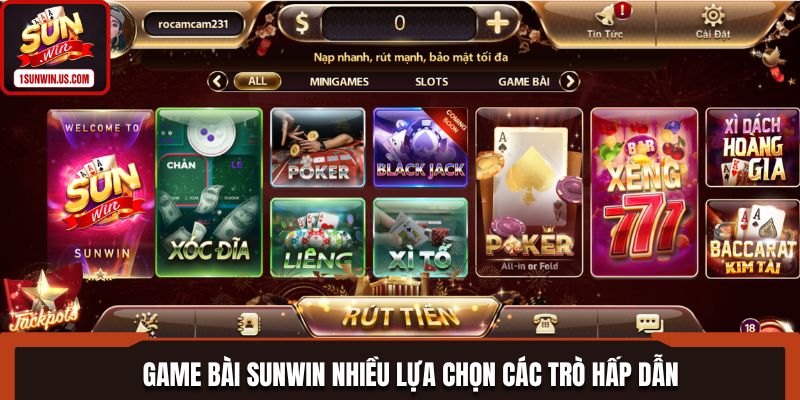 Game bài cho bạn nhiều lựa chọn hấp dẫn