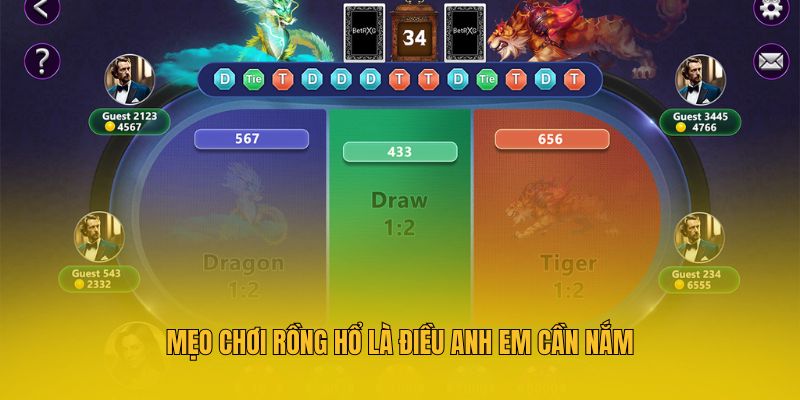 Mẹo chơi rồng hổ là điều anh em cần nắm